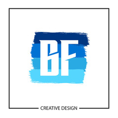 Initial Letter BF Logo Template Design