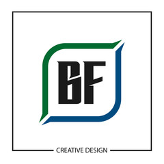 Initial Letter BF Logo Template Design