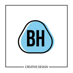 Initial Letter BH Logo Template Design