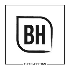 Initial Letter BH Logo Template Design
