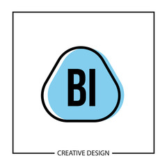 Initial Letter BI Logo Template Design