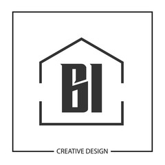 Initial Letter BI Logo Template Design