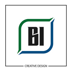 Initial Letter BI Logo Template Design