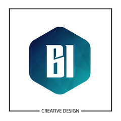 Initial Letter BI Logo Template Design