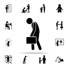 tired businessman icon. Poor peaple icons universal set for web and mobile