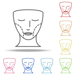 plastic icon. Elements of plastic syrgery in multi color style icons. Simple icon for websites, web design, mobile app, info graphics