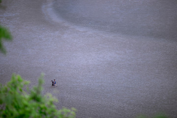 Hua Hin - Prachuapkhirikhan: June 16, 2018, a group of Sam Roi YOT Beach cruise tourists to visit nature and study history in Phraya Nakhon Cave, Thailand.