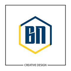 Initial Letter BN Logo Template Design