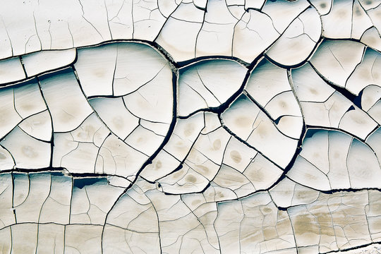 cracked earth close up