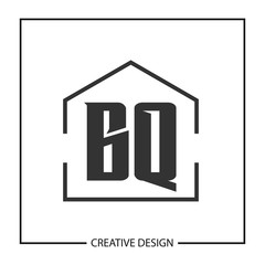Initial Letter BQ Logo Template Design