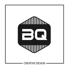 Initial Letter BQ Logo Template Design