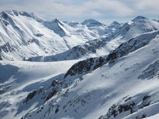 Amazing Winter Panorama from Todorka peak, Pirin Mountain, Bulgaria