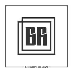 Initial Letter BR Logo Template Design