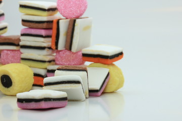 Stacked liquorice allsorts