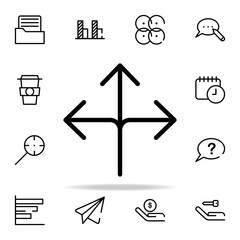 arrows of direction icon. startups icons universal set for web and mobile