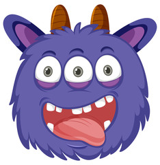 A playful monster face