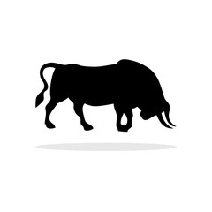 The bull icon. Vector concept illustration for design.