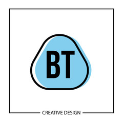Initial Letter BT Logo Template Design