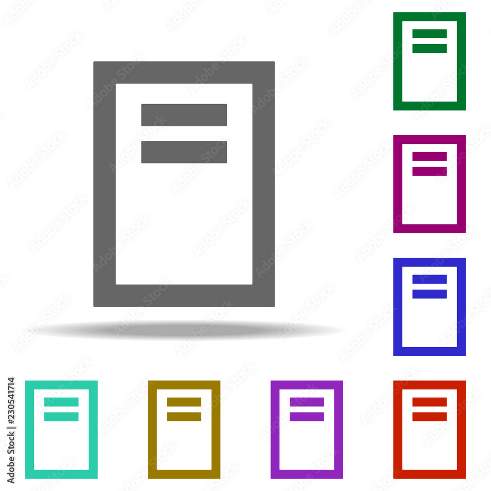 Poster notebook icon. elements of web in multi color style icons. simple icon for websites, web design, mob
