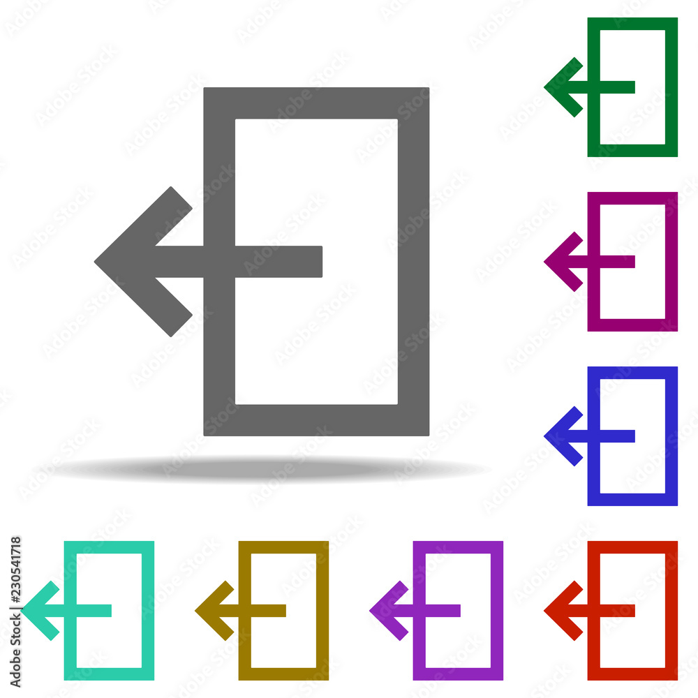 Poster exit icon. elements of web in multi color style icons. simple icon for websites, web design, mobile 