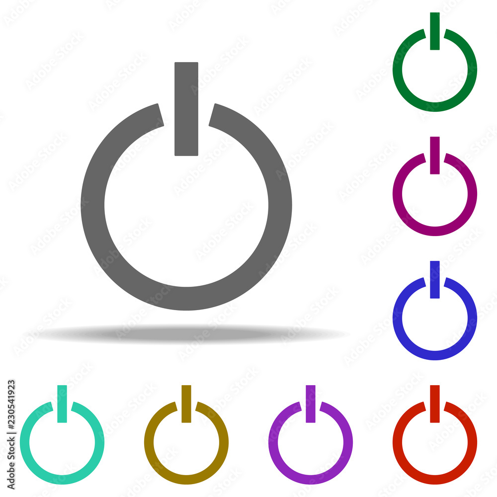 Poster shutdown icon. elements of web in multi color style icons. simple icon for websites, web design, mob