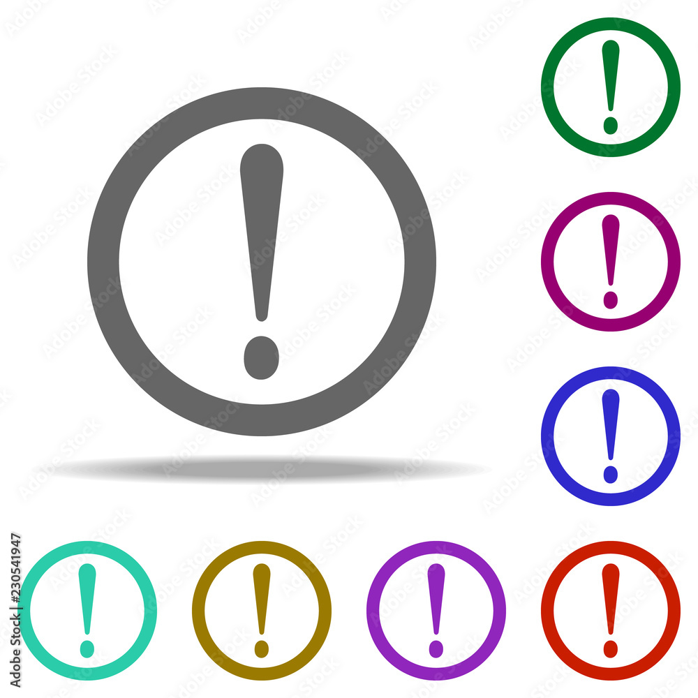 Poster exclamation point icon. elements of web in multi color style icons. simple icon for websites, web de