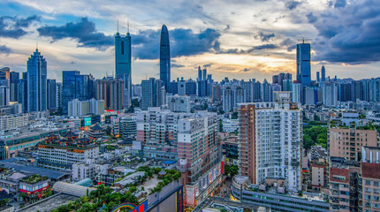 Obraz premium Shenzhen Luohu City Skyline