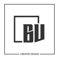 Initial Letter BV Logo Template Design