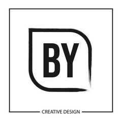 Initial Letter BY Logo Template Design