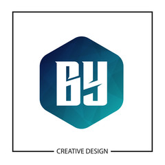 Fototapeta premium Initial Letter BY Logo Template Design
