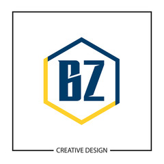Fototapeta premium Initial Letter BZ Logo Template Design