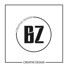 Initial Letter BZ Logo Template Design