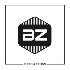 Initial Letter BZ Logo Template Design