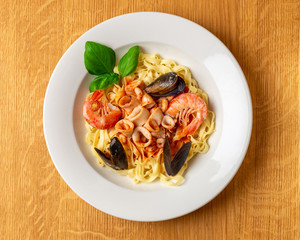 Pasta with seafood
