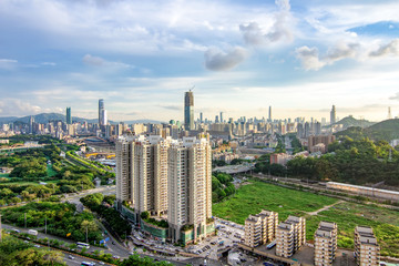 Obraz premium Shenzhen Luohu City Skyline