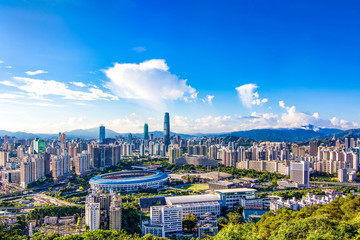 Fototapeta na wymiar Shenzhen Luohu City Skyline