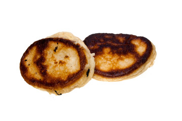 pancakes isolated on white background