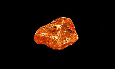 rosin isolated on black background