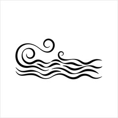 Water Wave Icon, Water Wave Sign