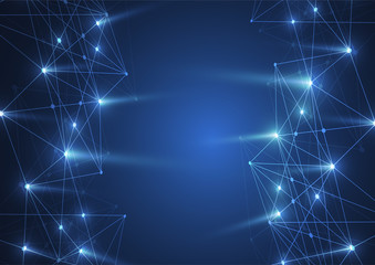 Internet connection, abstract sense of science and technology graphic design.