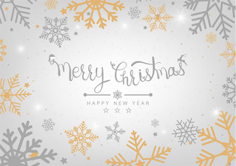 Merry Christmas and New Years Blur bokeh of light on background. Vector illustration