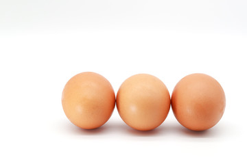 eggs on isolated and white background.