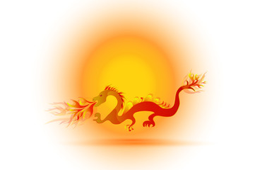 Dragon logo icon vector image