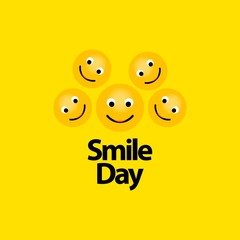 Smile Day Vector Template Design Illustration