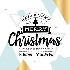 Merry Christmas typography.