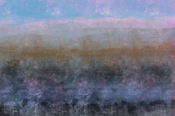 Abstract painterly landscape, imaginative blurred soft focus natural organic forms in hand painted artwork