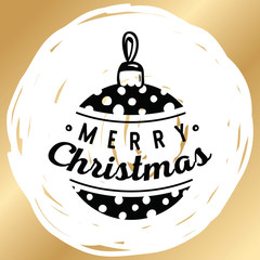 Merry Christmas typography.