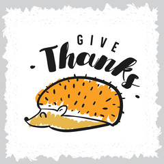 Happy Thanksgiving day typography.