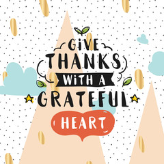 Happy Thanksgiving day typography.