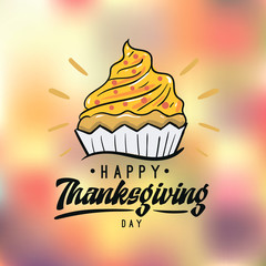 Happy Thanksgiving day typography.